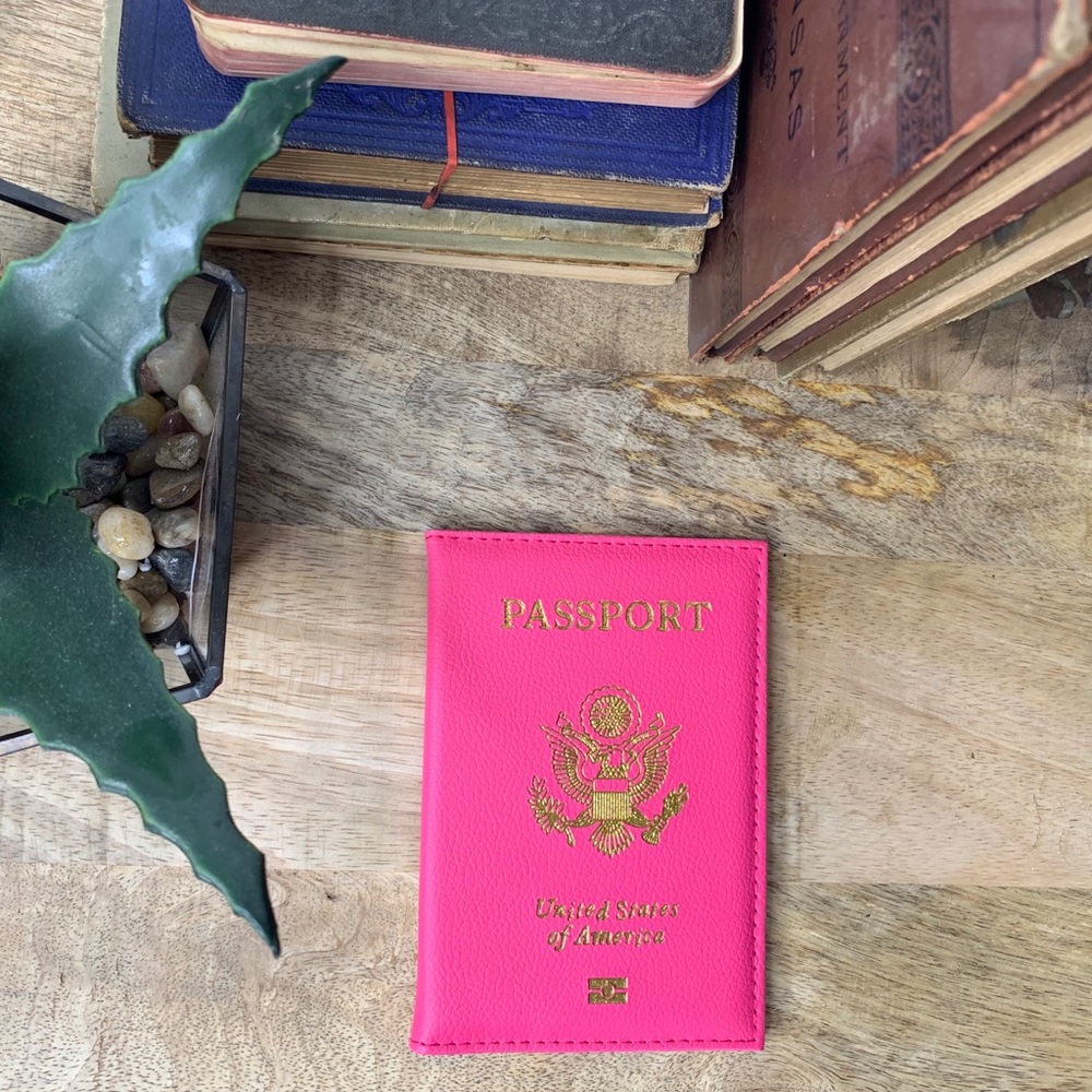 United States of America passport cover.